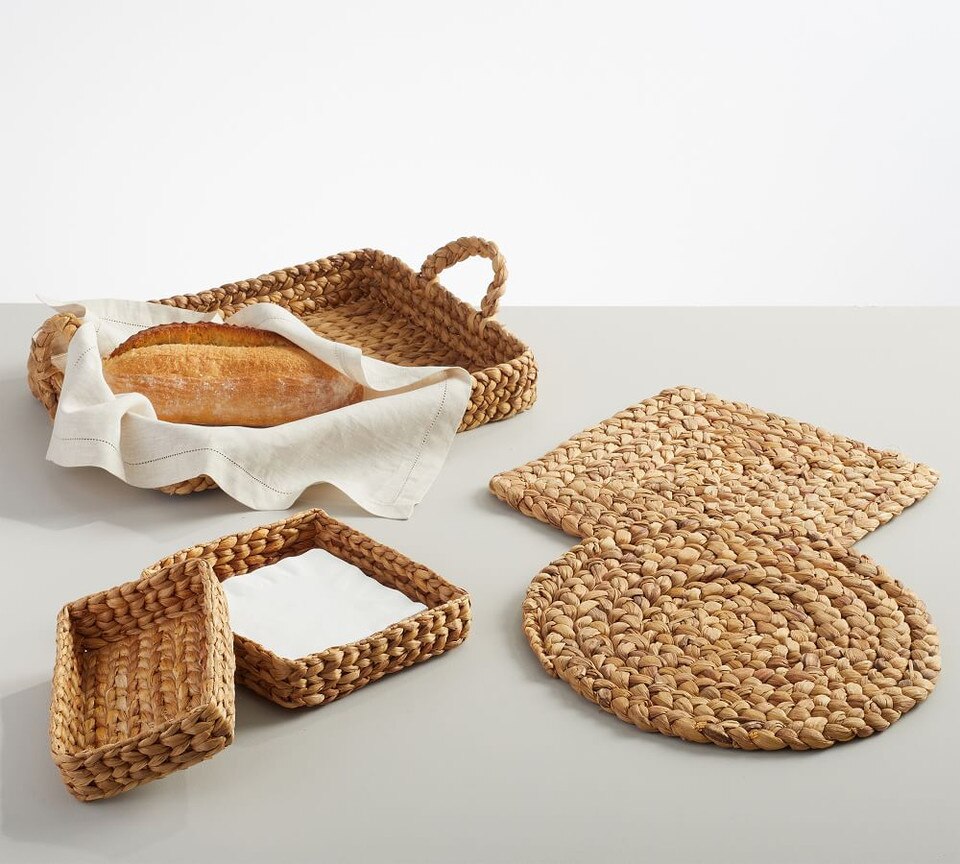 Round Handwoven Water Hyacinth Placemat Pottery Barn Australia